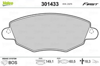 Valeo Bremsbelagsatz, Scheibenbremse 301433 FüR Ford Jaguar