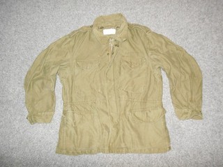 1958 USA MILITARY VTG OG 107 M65 MENS MEDIUM SHORT OD GREEN FIELD JACKET B2