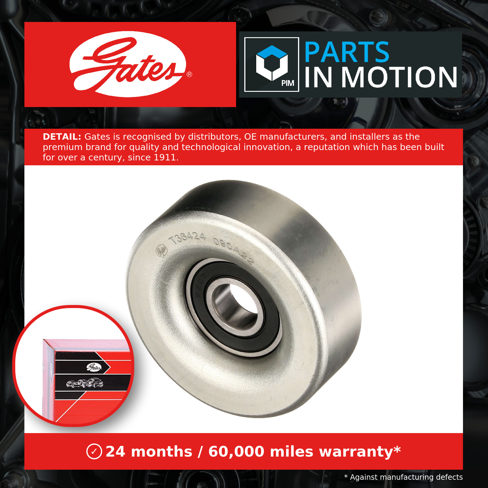 ✅Fits GATES T36424 T36424 DRIVEALIGN MV IDLER ⭐UK Seller⭐ - Image 10