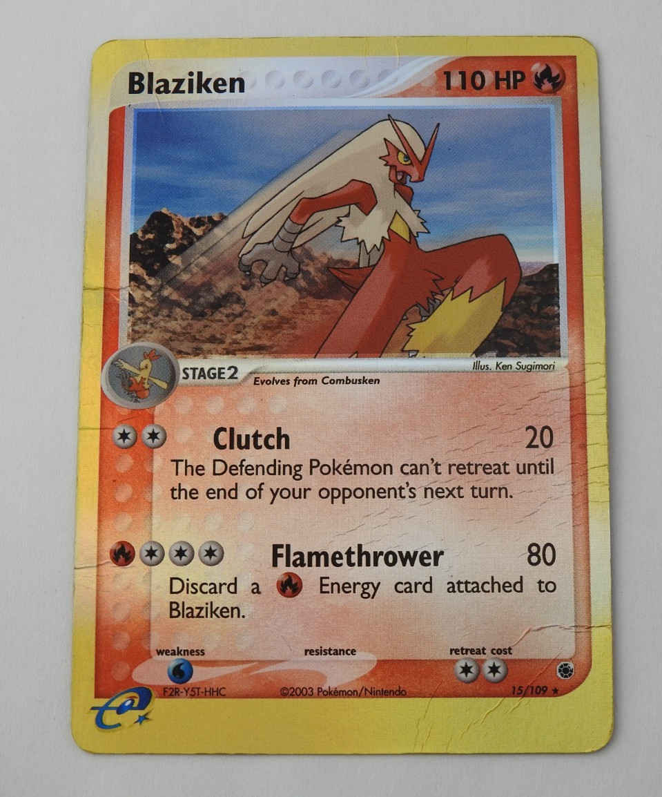 2003 Pokemon EX Ruby Sapphire Blaziken 15 109 Holo Rare Trading Card