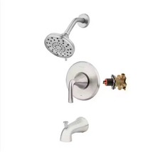 Pfister Ladera Single Handle 3-Spray Tub Shower Faucet Brushed Nickel w Valve
