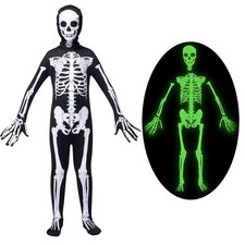 Halloween Scary 3D Skeleton Costume for Boys, Toddlers Skeleton Costume for H...