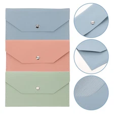 3PCS Cash Wallet Envelope: Compact Cash Envelopes - PU Card Holder