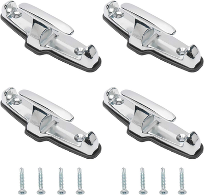 #ad 4pcs Chrome T Hook Tie Down Rope with Washer and Mounting Screws for Car Boat $25.49
