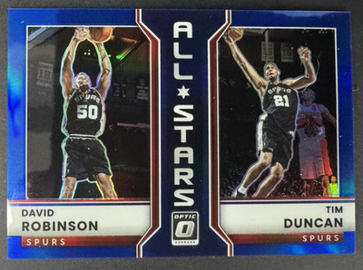 2022-23 Optic Tim Duncan David Robinson All-Stars JERSEY MATCH 21/49 SPURS NM!