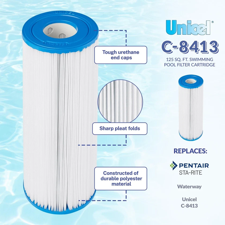 Unicel C-8413 125 Square Foot Media Replacement Pool Filter Cartridge with 14... - Image 4 of 4