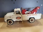 Vintage Pressed Steel 1960's Tonka AA Wrecker 24 HR SERVICE Tow Truck Toy 14”