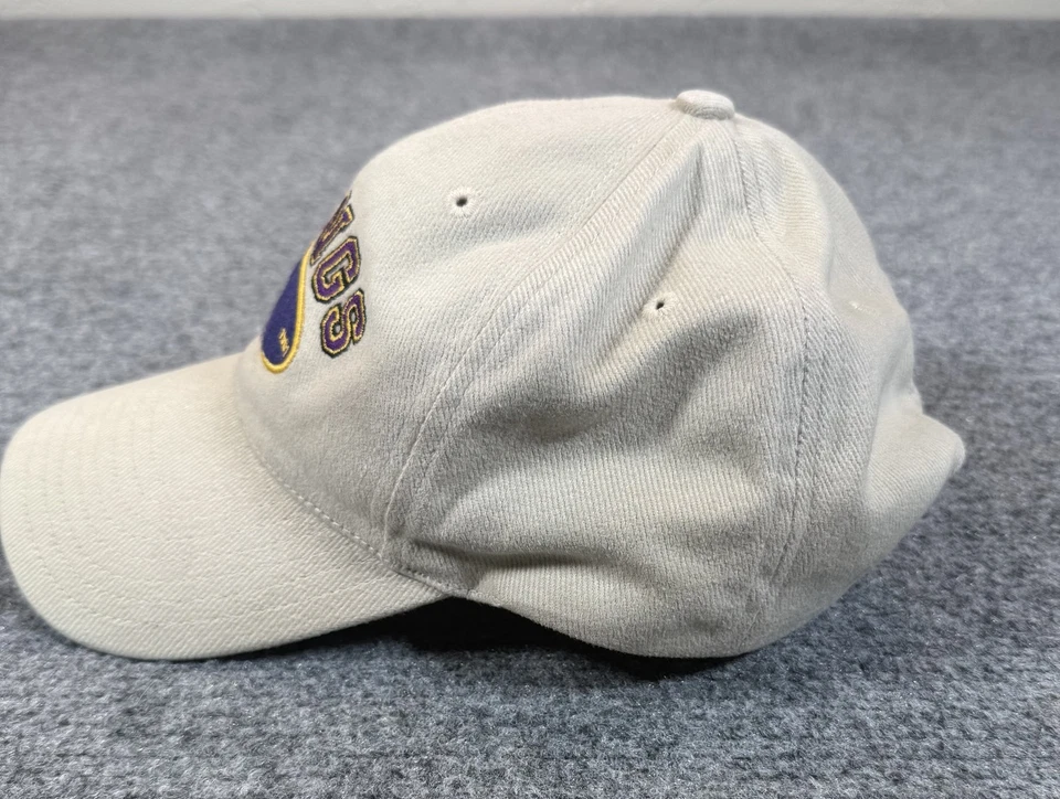 Vintage Minnesota Vikings Hat Cap Strap Back NFL Football Mens White Purple 90s - Image 2 of 4