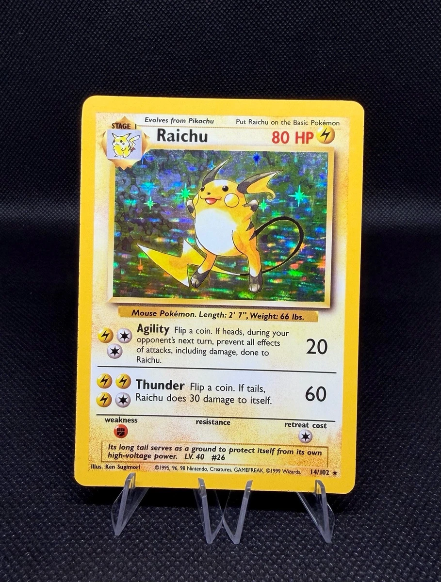 Raichu Pokémon TCG Base Set Individual Collectible Card Game Cards for sale 