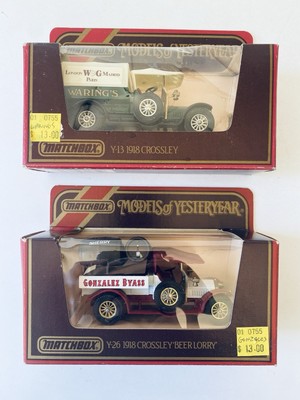 Matchbox Models of Yesteryear (LOT OF 2) Y-13 & Y-26 1918 Crossley (Beer Lolly)