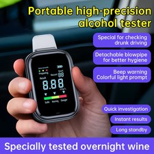 Digital Breath Alcohol Tester Portable Breathalyzer LCD Color Screen USB Recharg