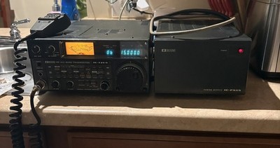 ICOM IC-720A All Band Radio Transceiver & ICOM IC PS15 Power Supply & Microphone