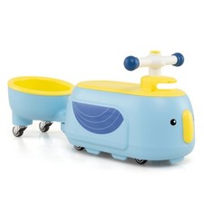 Light Blue Ride On Toy With Wagon