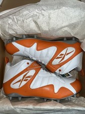 Reebok Men's Pro All Out One Mid MP Football Cleats Size: US 15 White/Orange