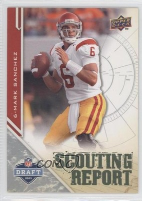 2009 Upper Deck Draft Edition Scouting Report Mark Sanchez #202 Rookie RC 0c0