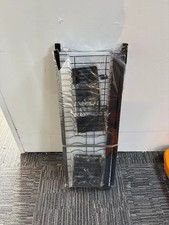 Black Metal Wall Shelf With Hooks Storage Rack Bathroom Kitchen Organizer New