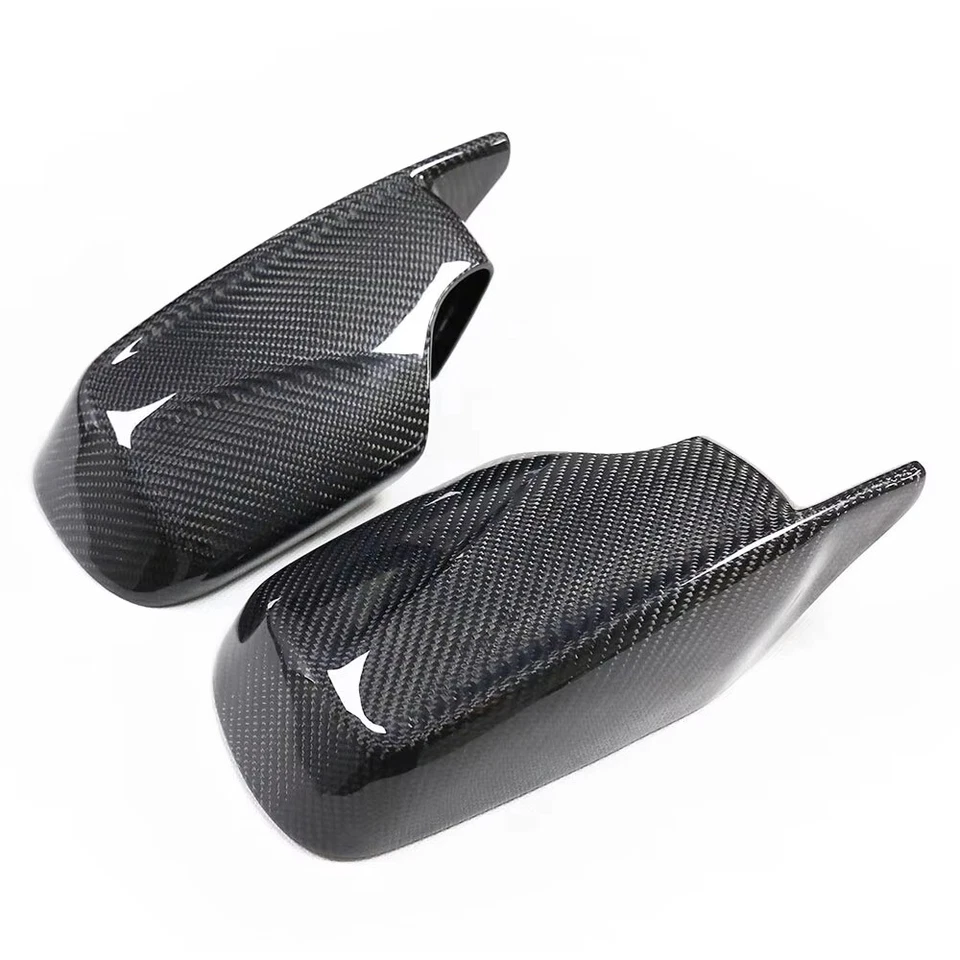Tapas de cubierta de espejo retrovisor lateral de fibra de carbono para BMW E46 98-05 sedán 325i 328i 330i Foto 2 de 4