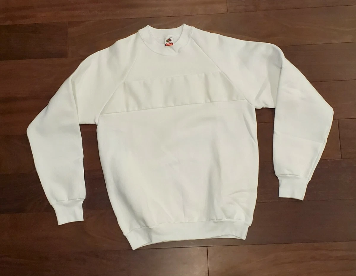 Rare Vintage 80 s 90 s Fruit of The Loom Sweatshirt White Size Large