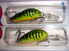 ( LOT OF 2 )-BILL NORMAN SUPER SCOOPER LURES SS-50 IN THE COLOR FIRE TIGER J3311