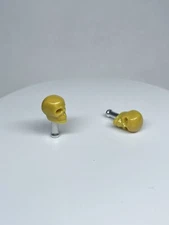 Skull bicycle brake cable end caps Bmx Mtb Freestyle Flatland (E106) Gold