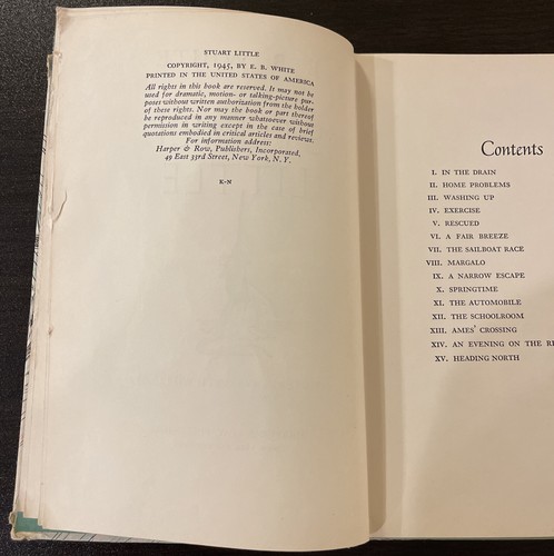 Stuart Little By E.B. White (1945) First Edition 1st Hardcover No Dust Jacket - 第 6/9 張圖片