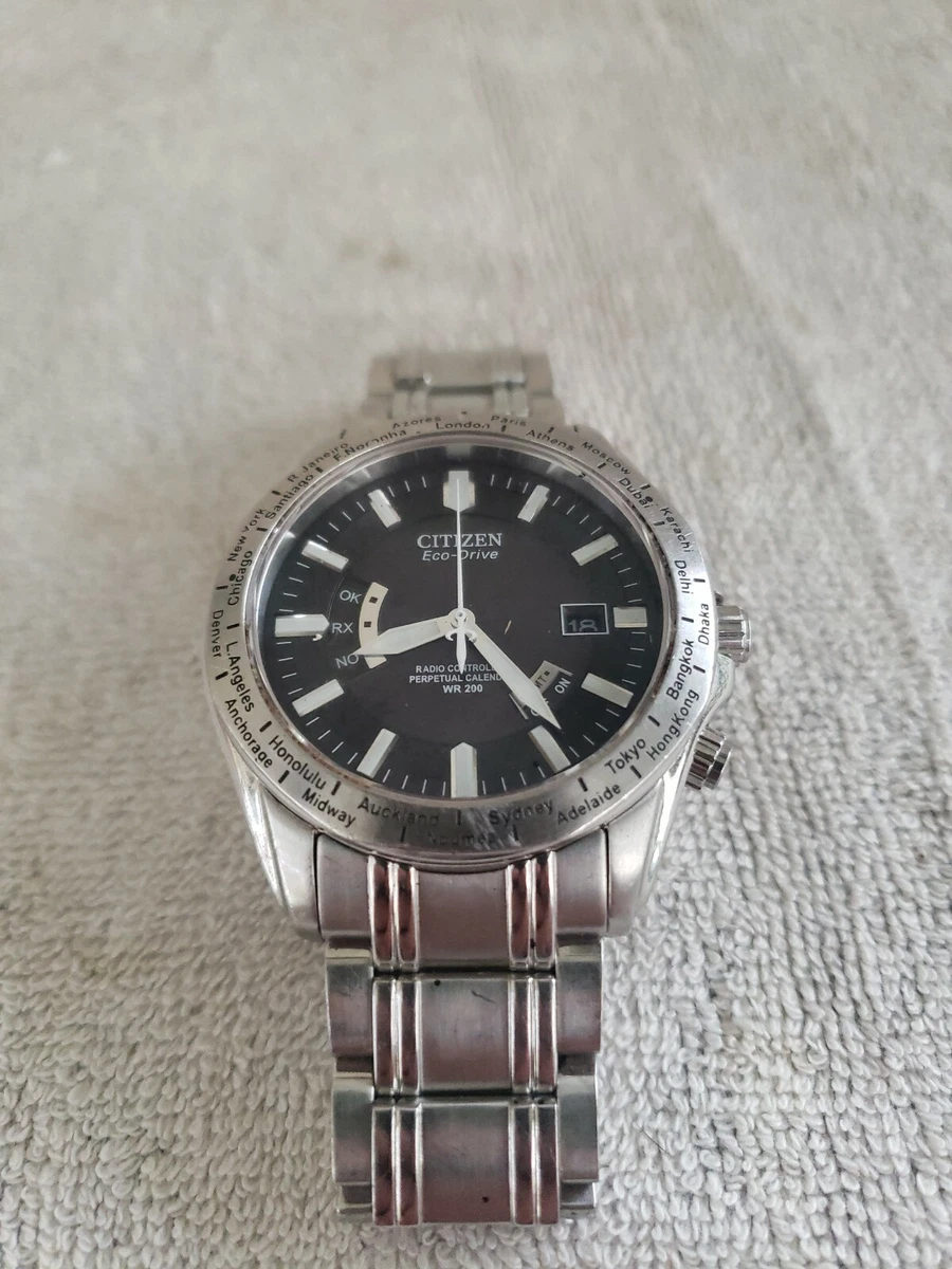 Citizen eco drive radio controlled cheap perpetual calendar wr200