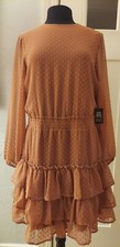 EXPRESS Embellished Beautiful Layered Size Medium Mauve Pink Dress Flirty & Fun!