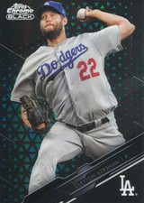 2020 TOPPS CHROME BLACK BASEBALL CLAYTON KERSHAW GREEN BASE CARD #99 69/99