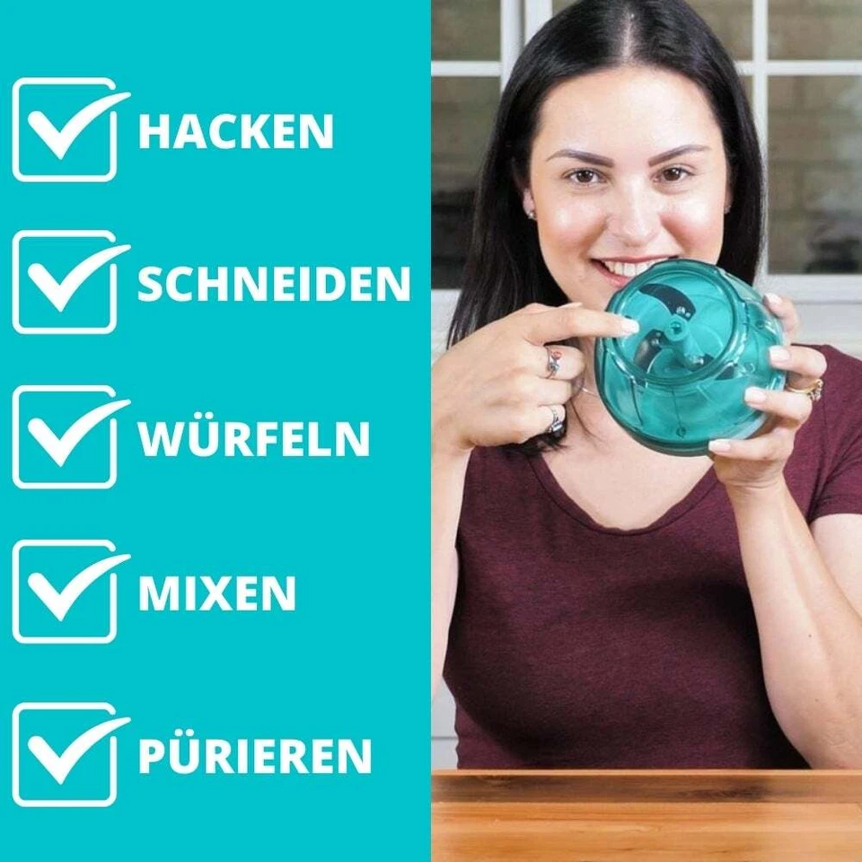 3-Klingen Multi Zerkleinerer Gemüseschneider manuell Zwiebelschneider - 2 STÜCK - Bild 2 von 4