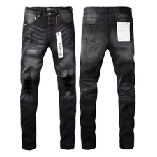 2024 New Purple Brand men's fashion splash-ink Slim fit jeans !!