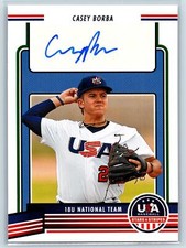 Casey Borba 2023 Panini USA Baseball 18U National Team Signatures