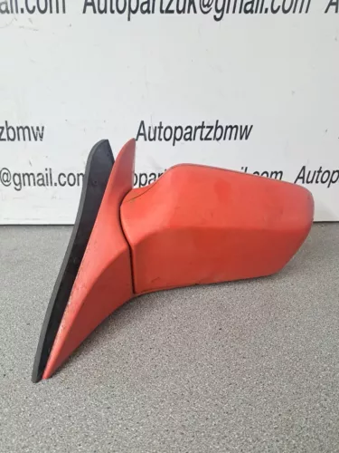 1984 BMW E30 3 Series Passenger Left Wing Mirror Red Hennarot Oem 1904527 #9a4