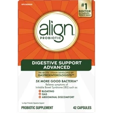 Align Probiotic Digestive Support Advanced Bloating Gas Relief 24 Capsules NEW