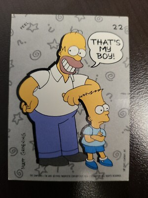 #ad 1990 Topps Simpsons Bart Homer Simpson STICKER thats my boy card #22 $3.99
