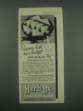 1952 Herb-Ox Bouillon Cubes Advertisement - recipe for Mock Chicken Turnovers