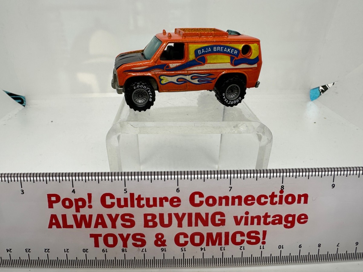 Vintage 1982 Hot Wheels Baja Breaker Orange Real Rider Van