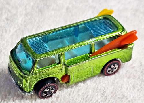 HOT WHEELS REDLINE VOLKSWAGEN BEACH BOMB LIGHT GREEN HK 1969 ORIGINAL FINE+ - Picture 15 of 21