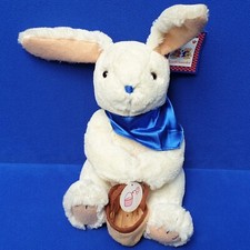 KARSTADT HASE STOFFTIER KUSCHELWUSCHEL 30 CM KUSCHELTIER MAGNETE RABBIT WEISS