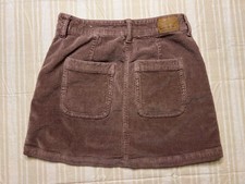 American Eagle Super Hi-Rise A-Line Zip-Up Corduroy Skirt Size 4 27"waist Rose