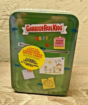New 2021 Topps Garbage Pail Kids Series 1 Food Fight Collectible Tin GREEN