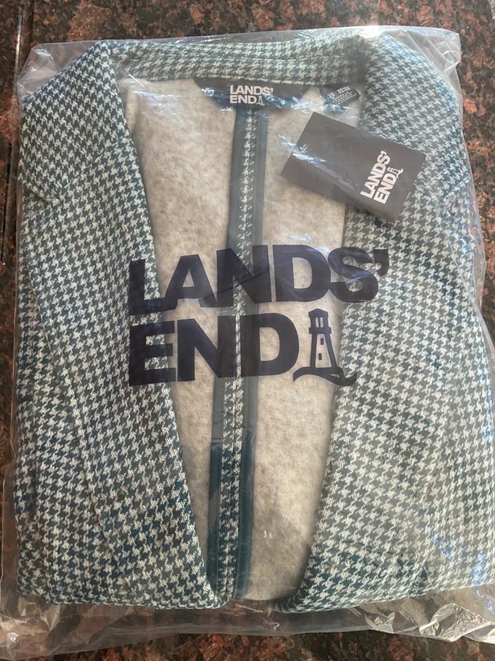Lands End Ladies Jacket Blazer UK 24 / 26 BNIB New Herringbone Aegean Sea - Image 4 of 4