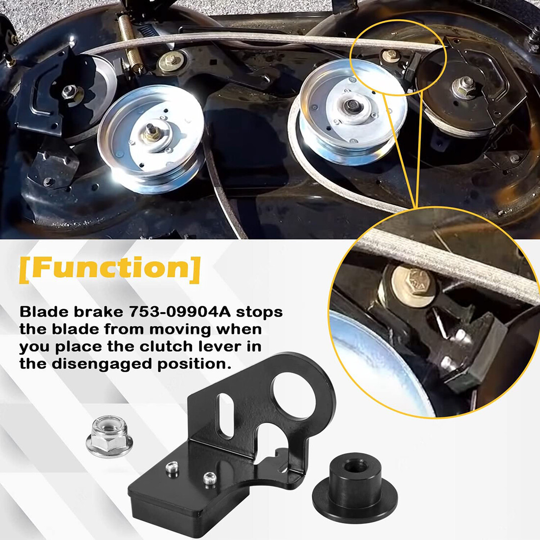 for Cub Cadet Craftsman MTD 753-09904A LH Mower Deck Brake