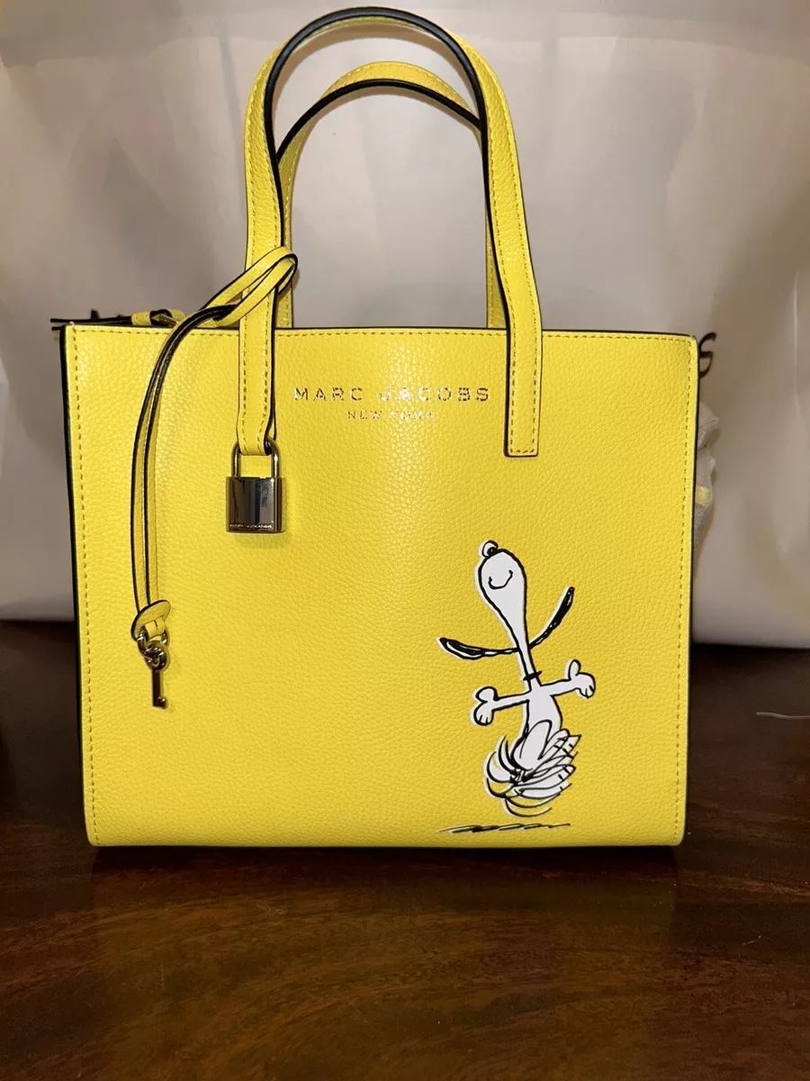 The Medium leather tote bag in yellow - Marc Jacobs