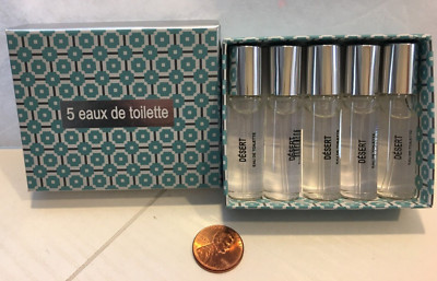 MENS NEW FRAGONARD 5 X 4 ML SPRAY VIAL EDT COLOGNE DESERT all the same scent