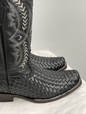 BOTAS EL MECREADO • Black Artsanel Western Handmade in Mexico Boots botas el malcreado | eBay main image 3