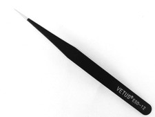 VETUS TS12 ESD12 Straight Precise Fine Point Tweezers Eyelash Extension
