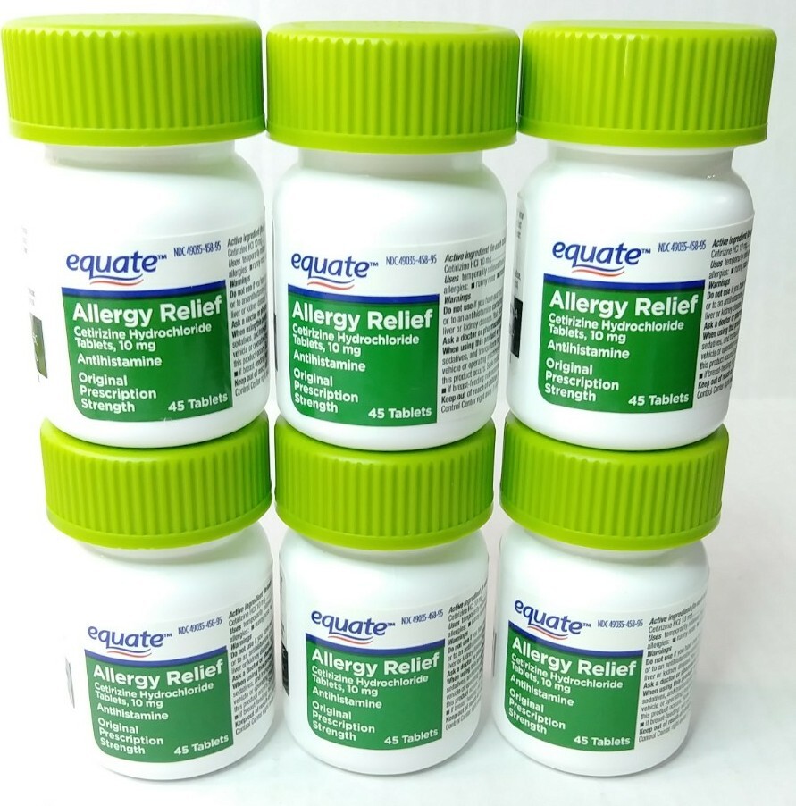*270 Tablets* Equate Allergy Relief 10mg LOT 6x 45 ct EXP
