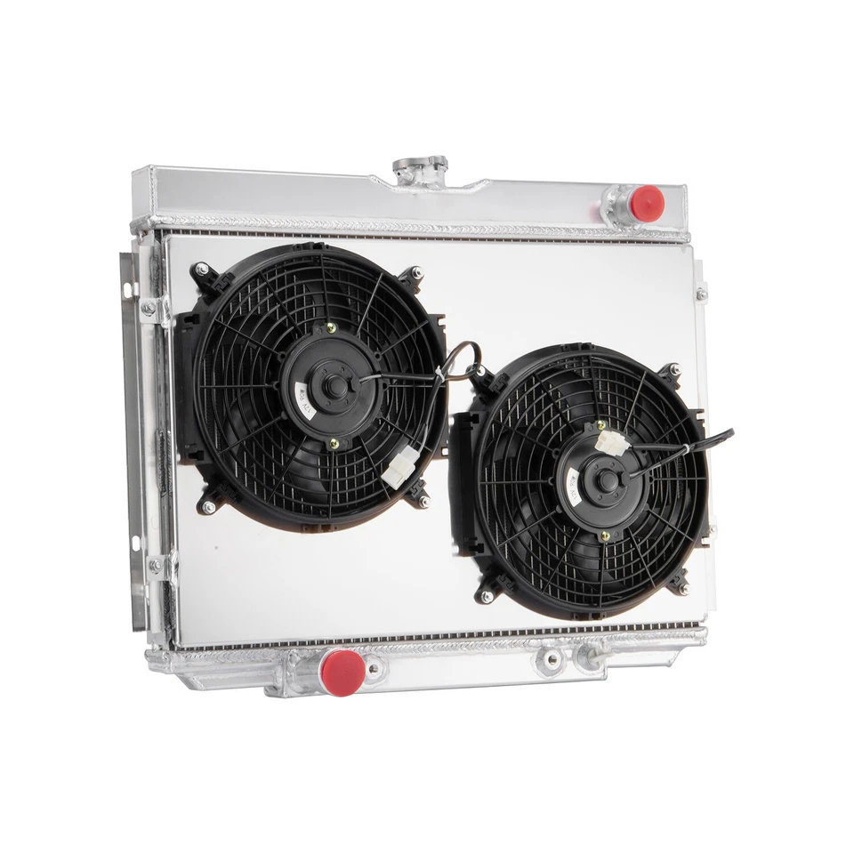 3 Row Radiator&Shroud Fan For 67-70,69 Ford Mustang Fairlane Ranchero/Mercury V8 - Image 2 of 4