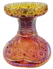 Vintage Indiana Glass Heirloom Pattern Sunset Red Carnival Punch Bowl Stand 5.2"