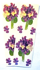 Mrs Grossman Vintage Two 2x6 inch 'Photoessnce Violets' Sticker Sheets (Retired)
